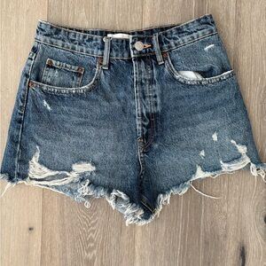 Zara Distressed Denim Women's Shorts size 6
